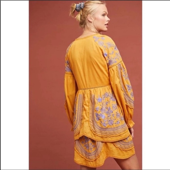 Anthropologie Meadow Rue Lisette Embroidered Dress - Picture 2 of 8